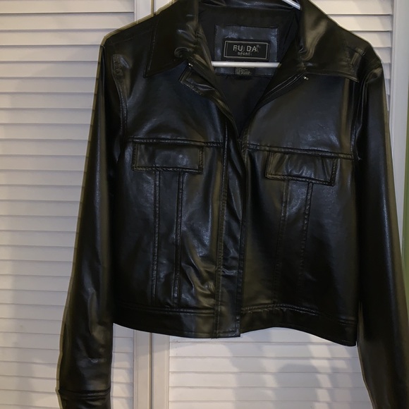FU DA vintage faux leather jacket med - Picture 3 of 9